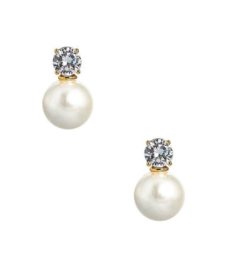 Belle of the Ball Big Rhinestone and Pearl Stud