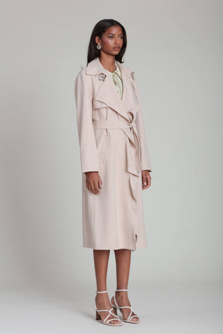 Waterfall Drape Trench Coat