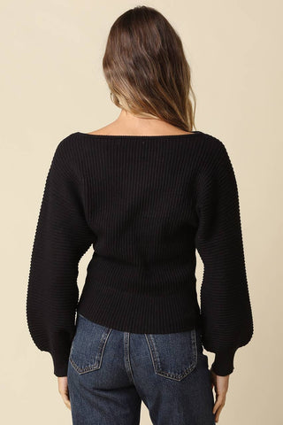 Tessa Ribbed Boat Neck Sweater