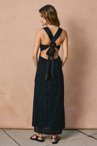 Stolen Moments Plunging Cutout Maxi Dress