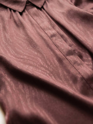 Satin Belted Mini Shirt Dress