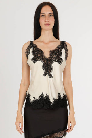 Noir Siren Satin Lace Cami