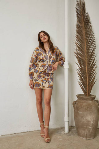 Solara Jacquard Cardigan Sweater