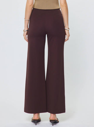 Fifth Avenue Ponte High Rise Pintuck Wide Leg Pants
