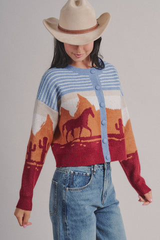 Sedona Cropped Button Cardigan