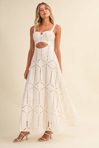 My Way Cutwork Dress