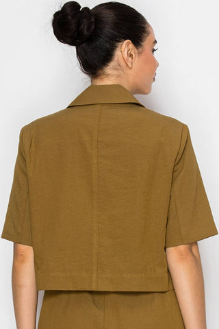 Gwen Short Sleeve Cropped Blazer