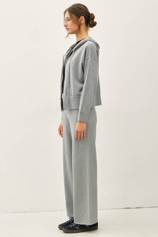 Mercer Ribbed Knit Hoodie Jacket