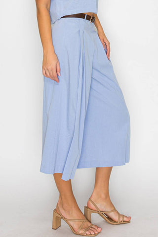 Gwen Pleated Wide Culotte Pants