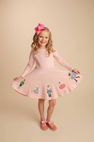 Nutcracker Celebration Dress-Rose Shadow