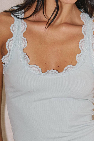 Lila Lace-Trim Tank