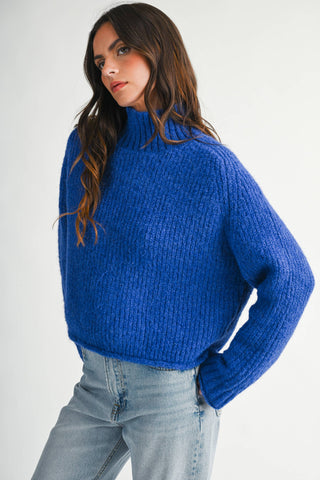 Remember Me Soft Brushed Mock Neck Sweater