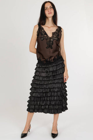 Noir Siren Satin Lace Cami