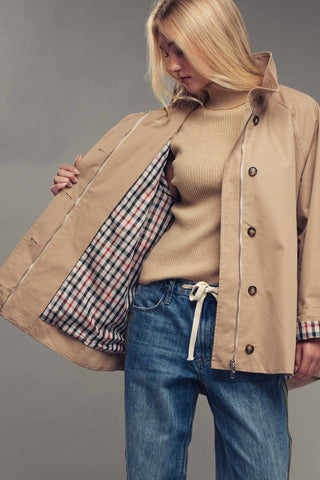 Modern A-Line Trench Jacket