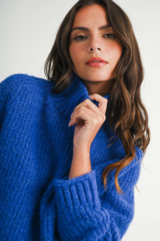Remember Me Soft Brushed Mock Neck Sweater