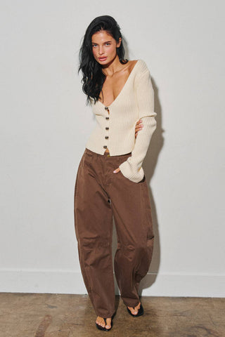 Maren Ribbed Cardigan | Ivory