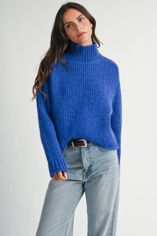 Remember Me Soft Brushed Mock Neck Sweater