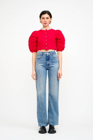 Rue Red Pearl Cardigan Sweater