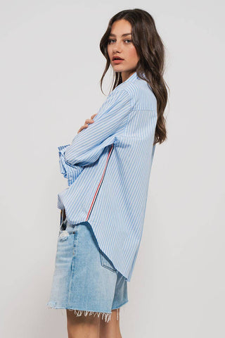 Riviera Striped Twill Buttondown Shirt