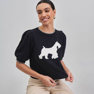 Morning Walk Whipstitch Dog Sweater