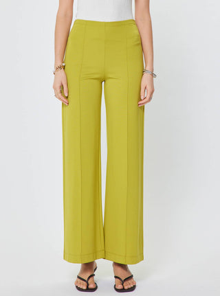Fifth Avenue Ponte High Rise Pintuck Wide Leg Pants
