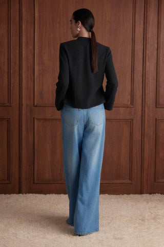 Asymmetric Zip Ruched Bodice Top