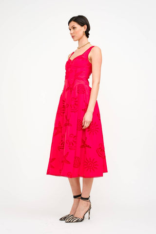 Reagan Midi Dress - Poppy Red