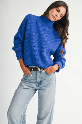 Remember Me Soft Brushed Mock Neck Sweater