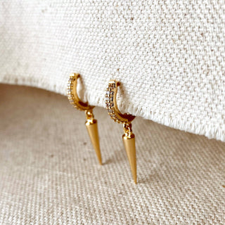 On the Edge Hoop Spike Earrings