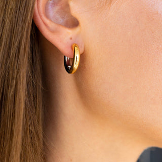 Gala Two-Tone Hoop Earrings
