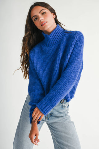 Remember Me Soft Brushed Mock Neck Sweater