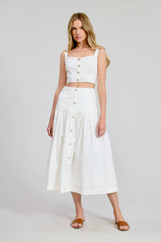 Côte Blanche Midi Skirt