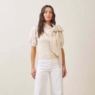 Colette Bow Knit Top – styled look – Into The Palms boutique