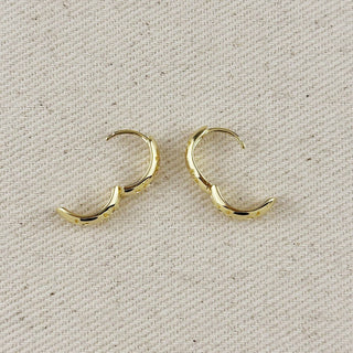 18k Gold Filled Leaves Huggies