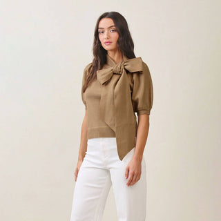 Colette Bow Knit Top – color option – Into The Palms boutique