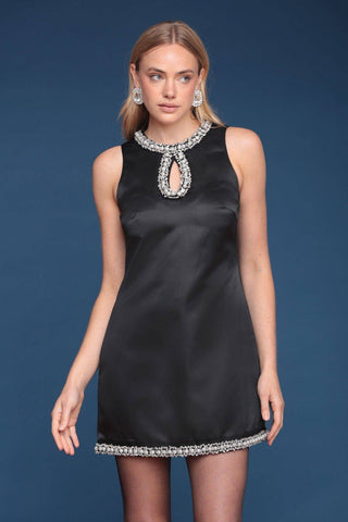 embellished mini shift dress English Factory