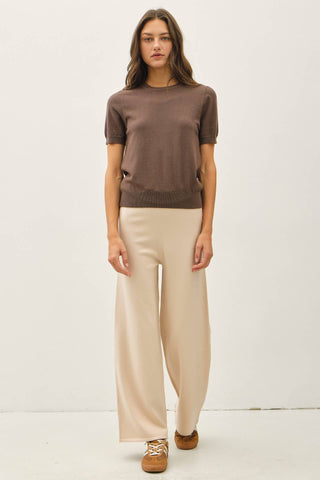 Mercer Wide Leg Ribbed Knit Lounge Pants