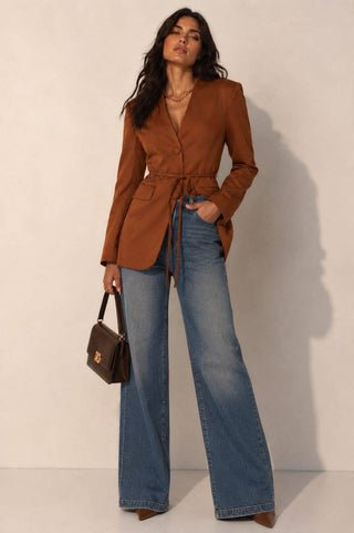 Autumn Muse Tie-Waist Blazer
