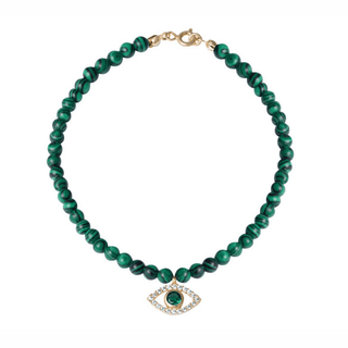 Evil Eye Verdant Malachite Necklace
