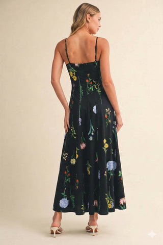 Wild Bloom Flared Maxi Dress