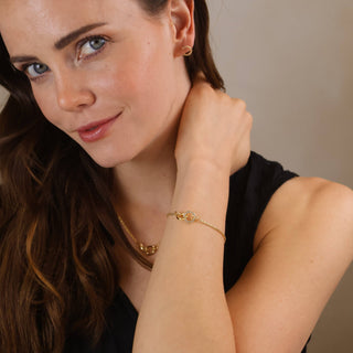 Golden Hour Linked Cz Bracelet