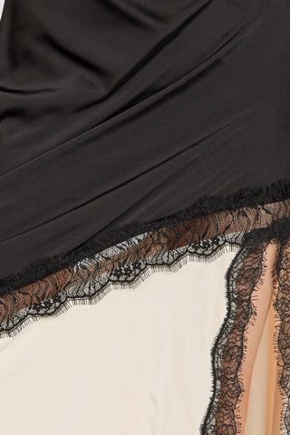 Nocturne Lace Satin Maxi Slip Dress