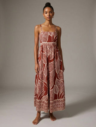 Sienna Palm Maxi Dress
