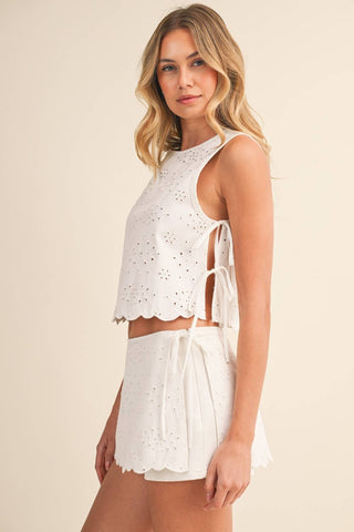Sanibel Eyelet Top and Skort Set