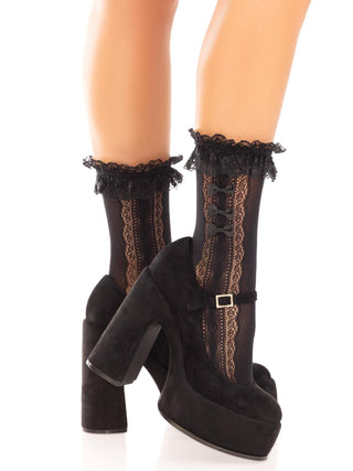 Sweetheart Lace Ankle Socks