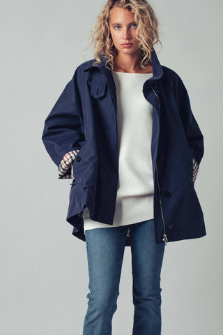 Modern A-Line Trench Jacket