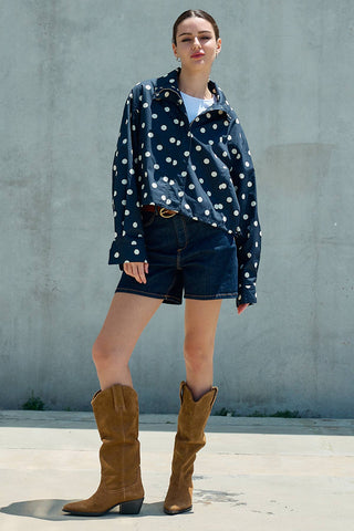 Chloe Polka Dot Zip Up Jacket