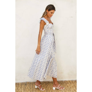 South of France Corset Flutter Dress – side view – Into The Palms boutique