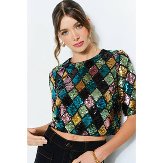 Marquee Sequin Top