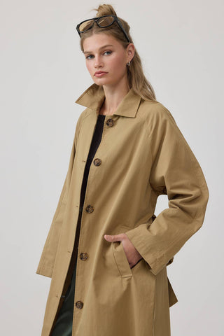 Classic Belted Long Trench Coat